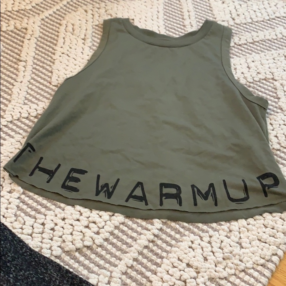 Army Green Exercise crop top